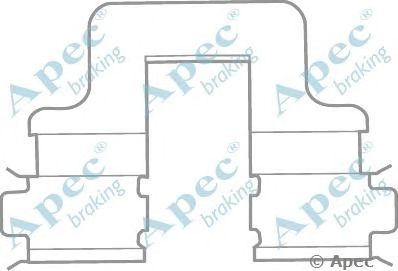 APEC BRAKING kit1007 -  Комплектующие, тормозные колодки